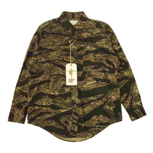 SASAFRAS ササフラス SF-201721 Green Thumb Shirt グリーン サム シャツ カーキ系 M【新古品】【未使用】【中古】