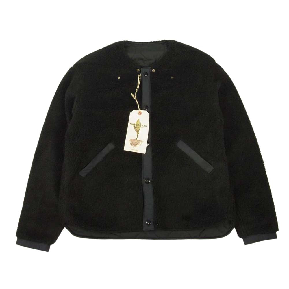 SASAFRAS ササフラス SF-191519 Crazy Gardener Jacket Nylon Quilt Taffeta Boa クレイジー ガーデナー ジャケット ナイロンタフタ ボア ブラック系 S【新古品】【未使用】【中古】