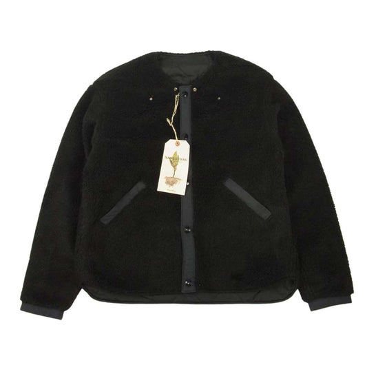 SASAFRAS ササフラス SF-191519 Crazy Gardener Jacket Nylon Quilt Taffeta Boa クレイジー ガーデナー ジャケット ナイロンタフタ ボア ブラック系 S【新古品】【未使用】【中古】