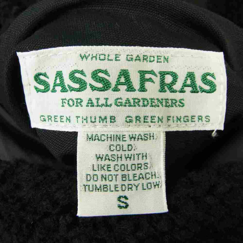 SASAFRAS ササフラス SF-191519 Crazy Gardener Jacket Nylon Quilt Taffeta Boa クレイジー ガーデナー ジャケット ナイロンタフタ ボア ブラック系 S【新古品】【未使用】【中古】