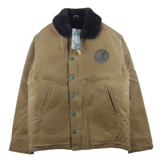 WESCO ウエスコ DEHEN N-1 ワックスコットン デッキ ジャケット アメリカ製 カーキベージュ系 L【美品】【中古】