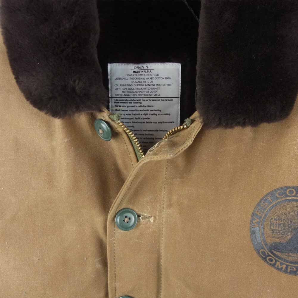 WESCO ウエスコ DEHEN N-1 ワックスコットン デッキ ジャケット アメリカ製 カーキベージュ系 L【美品】【中古】