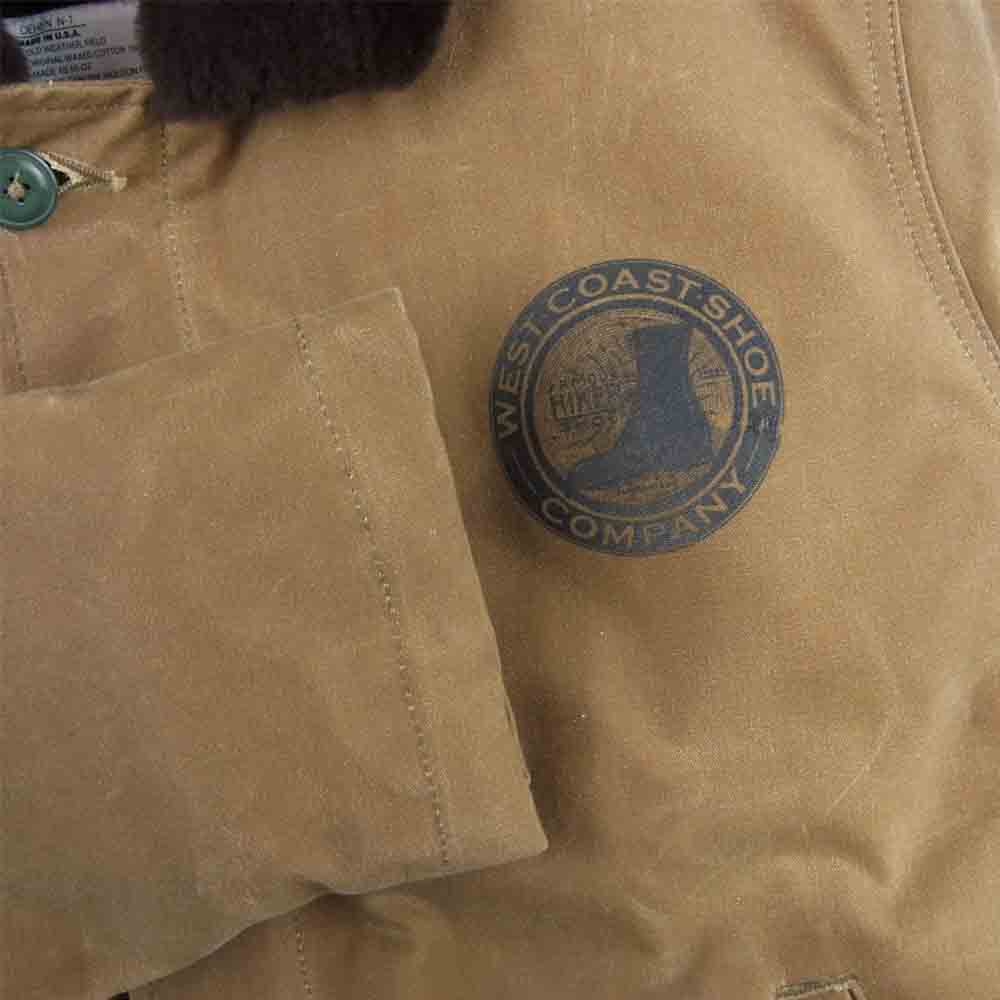 WESCO ウエスコ DEHEN N-1 ワックスコットン デッキ ジャケット アメリカ製 カーキベージュ系 L【美品】【中古】