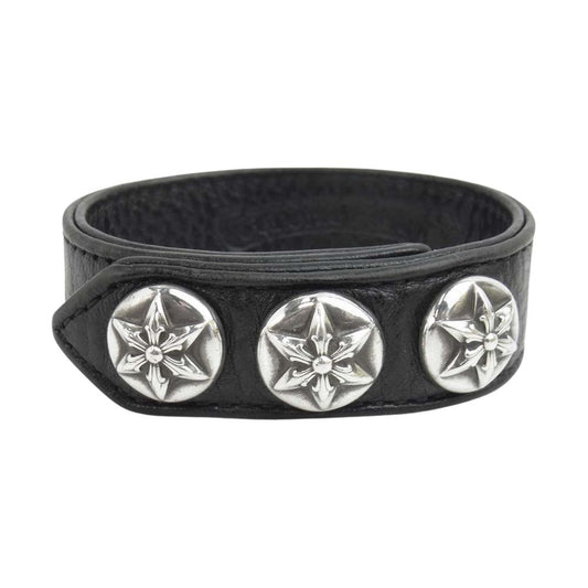 CHROME HEARTS クロムハーツ（原本無） 3BTN 2SNAP STAR スター スナップ ブレスレット【中古】