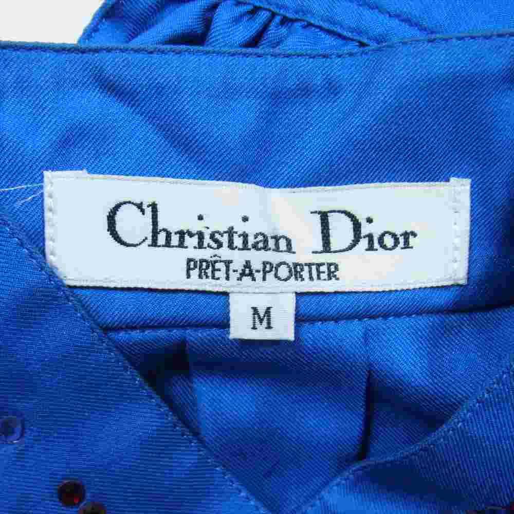 Christian Dior クリスチャンディオール シルク100% ギャザーカラー
