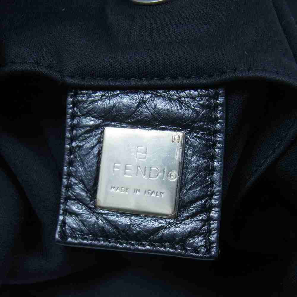 FENDI フェンディ ロゴプレート ハンドバッグ ハンド バッグ ブラック系【中古】