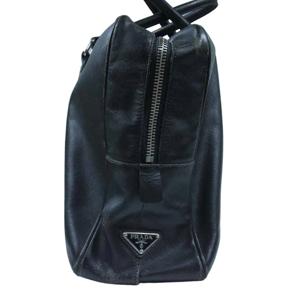 PRADA プラダ サフィアーノ ブリーフケース バッグ ブラック系【中古】