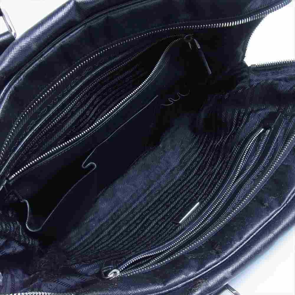 PRADA プラダ サフィアーノ ブリーフケース バッグ ブラック系【中古】