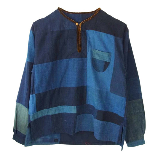 VISVIM ビズビム 0220905011015 I.C.T. TUNIC P.O. KOFU DK.INDIGO 古布 インディゴ チュニック プルオーバー パッチワーク シャツ インディゴブルー系 1【美品】【中古】