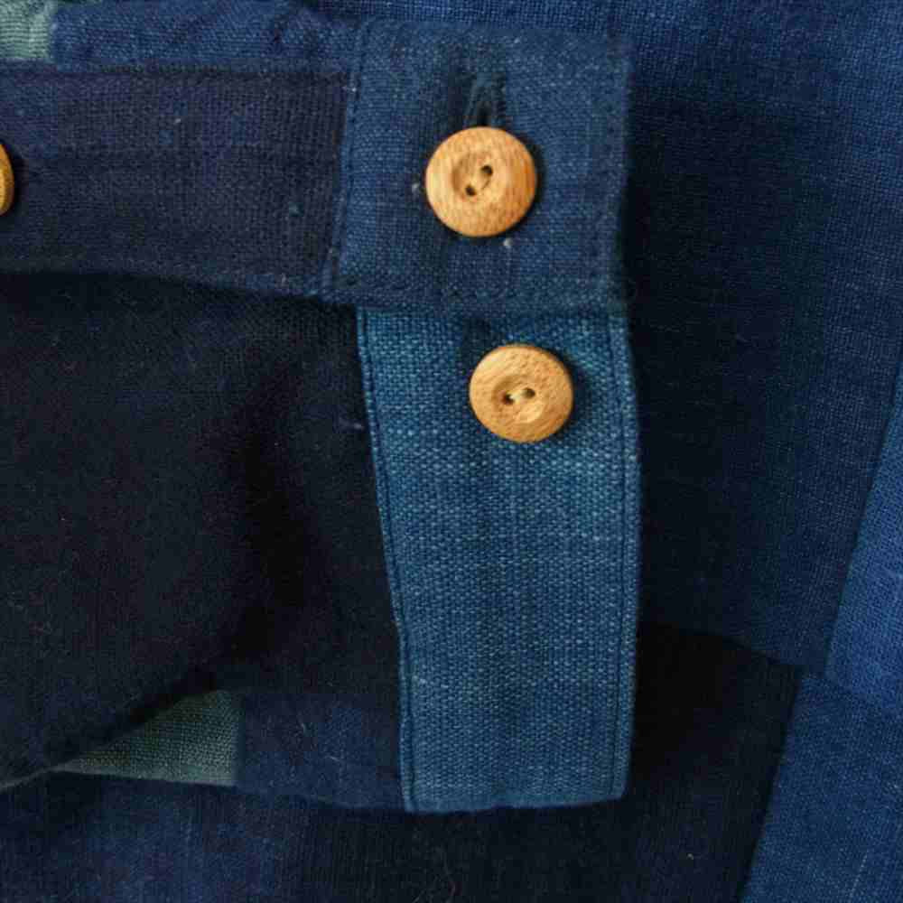 VISVIM ビズビム 0220905011015 I.C.T. TUNIC P.O. KOFU DK.INDIGO 古布 インディゴ チュニック プルオーバー パッチワーク シャツ インディゴブルー系 1【美品】【中古】