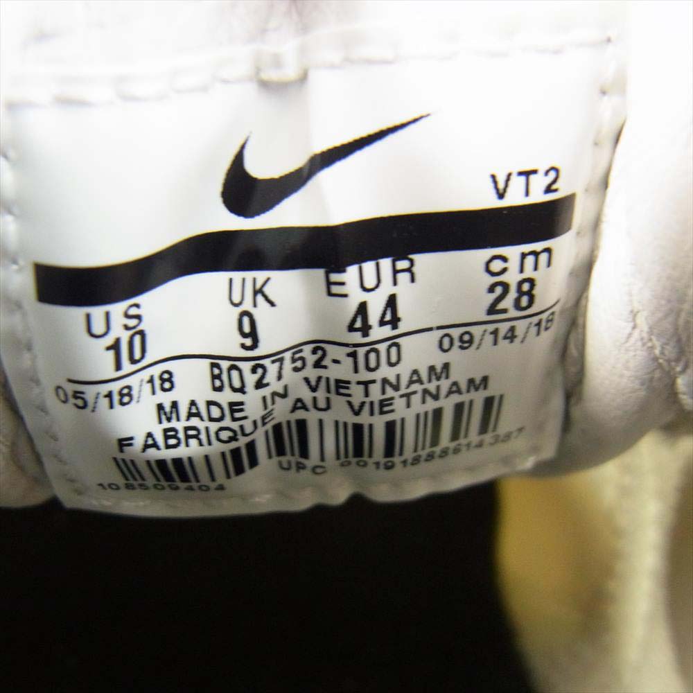 NIKE ナイキ BQ2752-100 × FEAR OF GOD フィアオブゴッド 18AW AIR SKYLON 2 エア スカイロン ローカット スニーカー ホワイト系 28cm【中古】