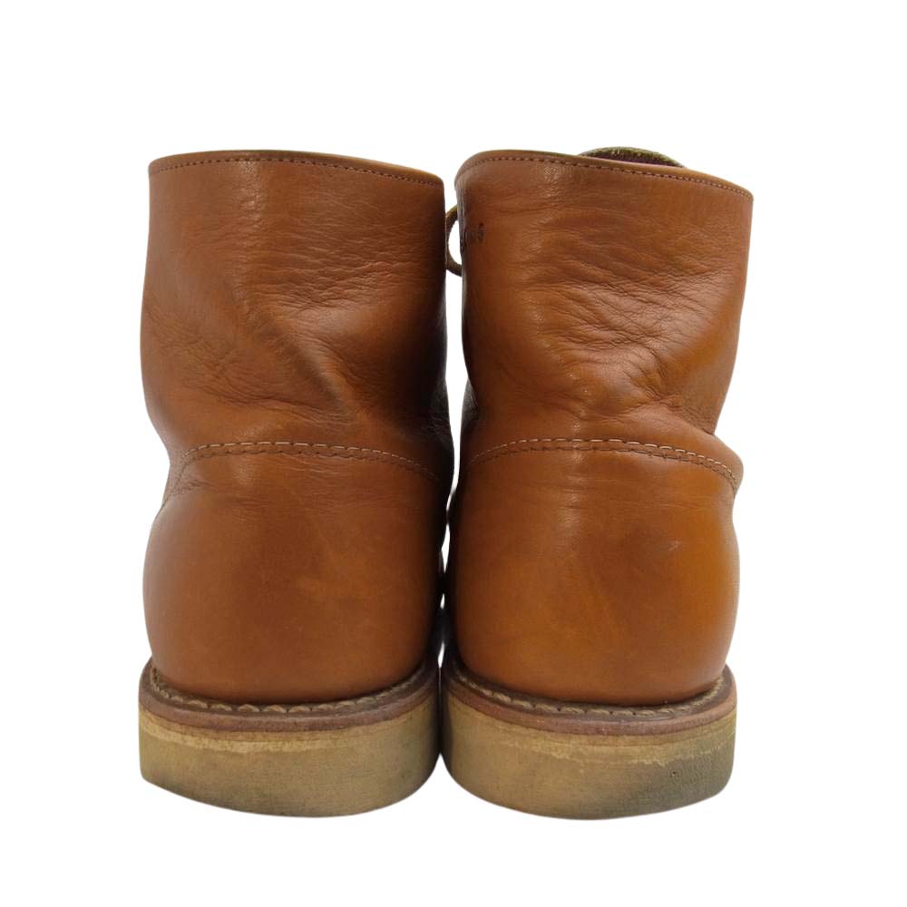 RED WING レッドウィング 9871 復刻 犬タグ 6inch CLASSIC ROUND TOE クラシック ワーク ラウンドトゥ ゴールドラセット セコイア ブーツ ブラウン系 US 9.5【中古】