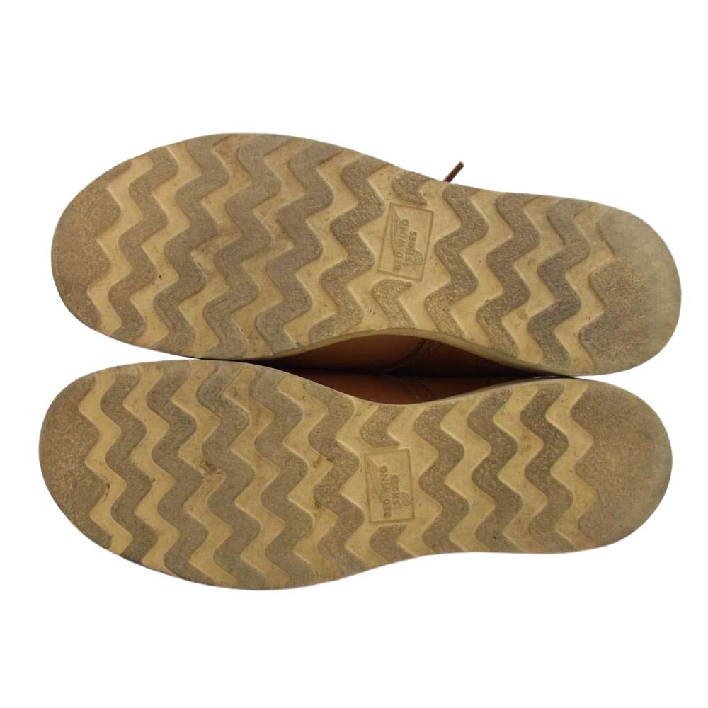 RED WING レッドウィング 9871 復刻 犬タグ 6inch CLASSIC ROUND TOE クラシック ワーク ラウンドトゥ ゴールドラセット セコイア ブーツ ブラウン系 US 9.5【中古】