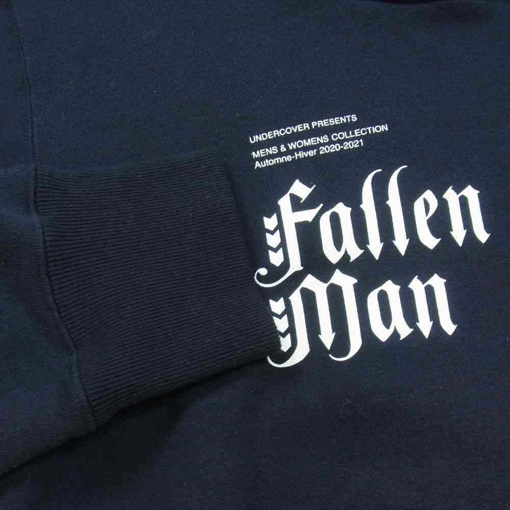 UNDERCOVER アンダーカバー 20AW UCZ4893-4 FALLEN MAN HOODIE グラフィック プリント プルオーバー パーカー フーディ ブラック系 4【中古】