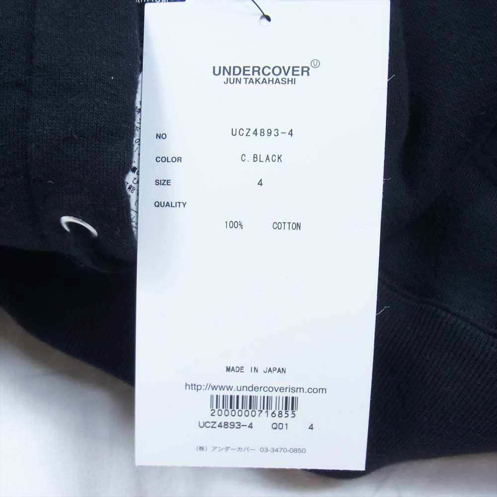 UNDERCOVER アンダーカバー 20AW UCZ4893-4 FALLEN MAN HOODIE グラフィック プリント プルオーバー パーカー フーディ ブラック系 4【中古】