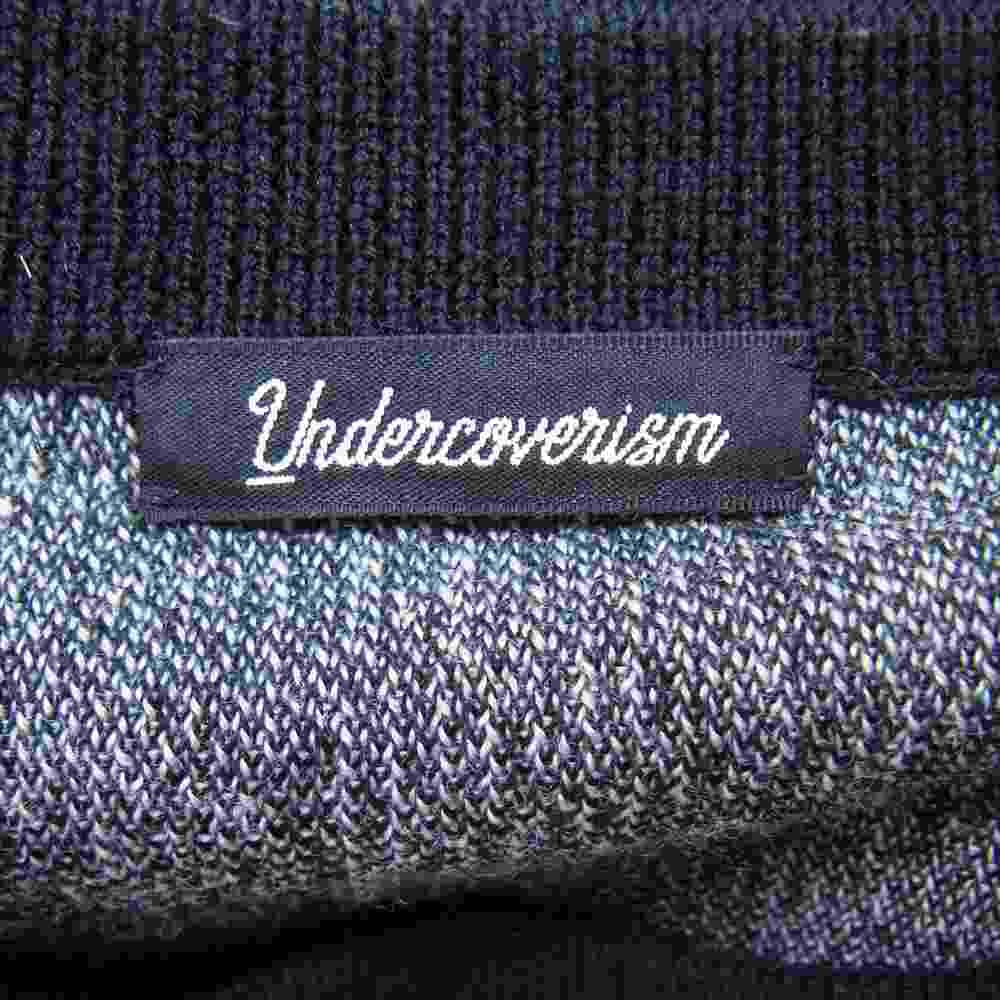 UNDERCOVER アンダーカバー 21AW UI2A4904 袖 イバラ ジャガード クルーネック ニット セーター ブラック系 3【美品】【中古】