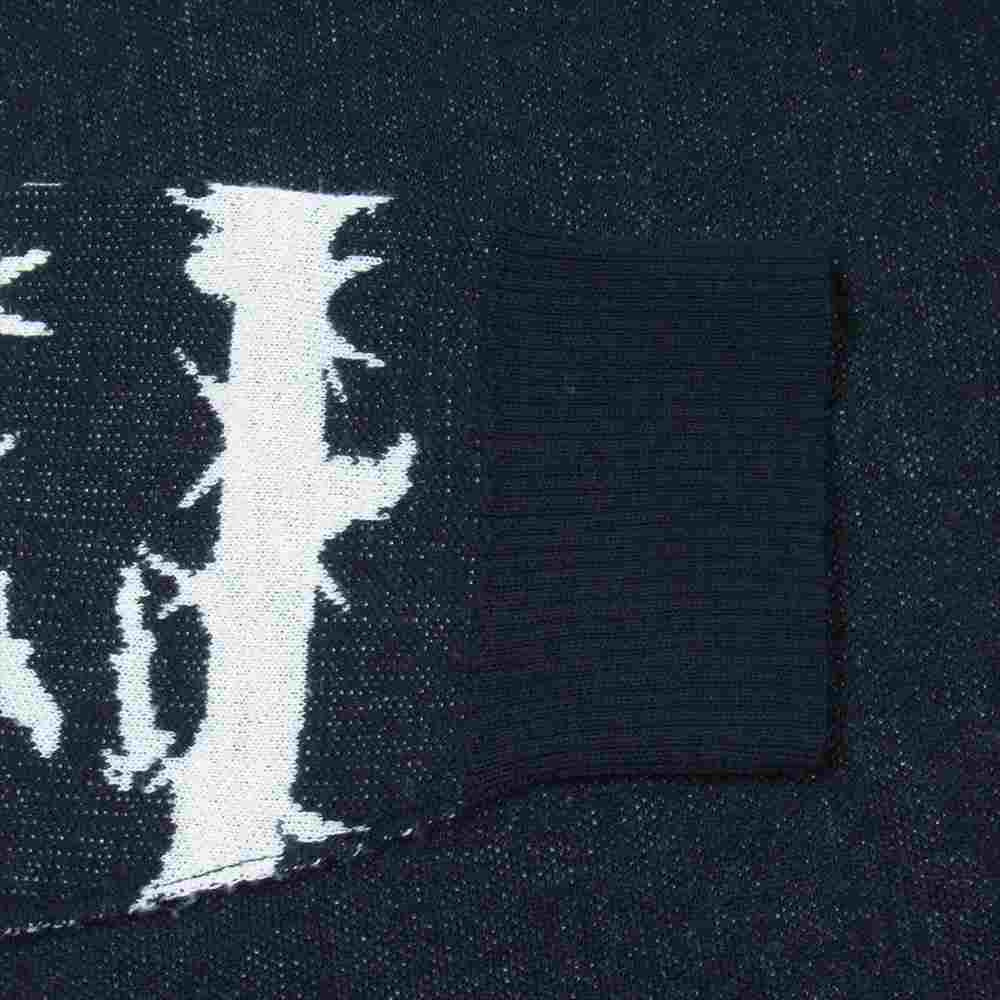 UNDERCOVER アンダーカバー 21AW UI2A4904 袖 イバラ ジャガード クルーネック ニット セーター ブラック系 3【美品】【中古】