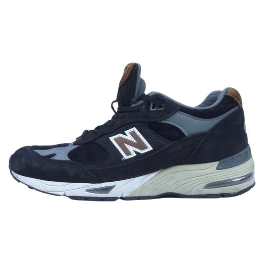 NEW BALANCE ニューバランス M991KT 英国製 スエード ローカット スニーカー ブラック系 US9.5【中古】
