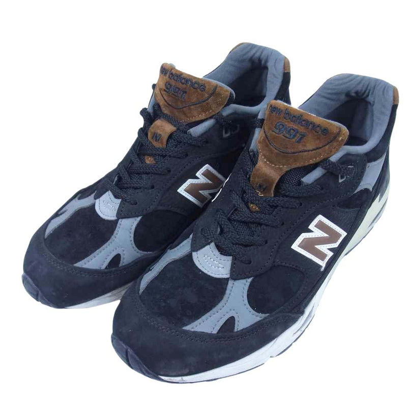 NEW BALANCE ニューバランス M991KT 英国製 スエード ローカット スニーカー ブラック系 US9.5【中古】