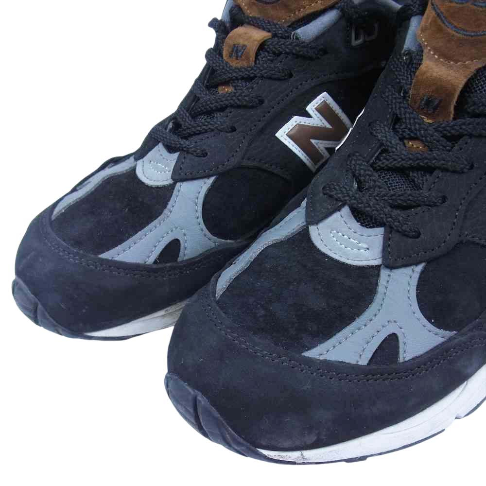 NEW BALANCE ニューバランス M991KT 英国製 スエード ローカット スニーカー ブラック系 US9.5【中古】