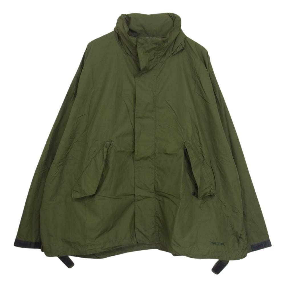 MARMOT マーモット TOMP JK02BB × BEAMS ビームス ショート ワイド モッズ ミリタリー ナイロン ジャケット カーキ系 S【中古】