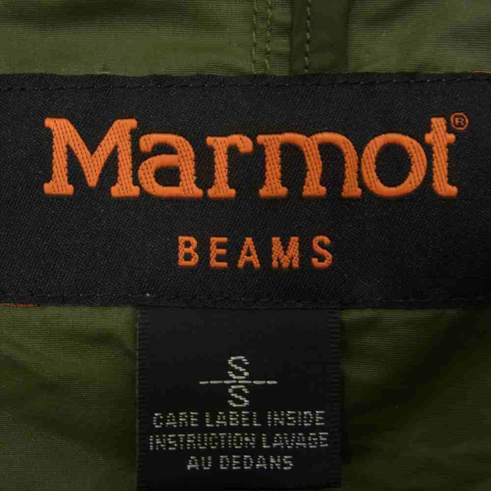 MARMOT マーモット TOMP JK02BB × BEAMS ビームス ショート ワイド モッズ ミリタリー ナイロン ジャケット カーキ系 S【中古】