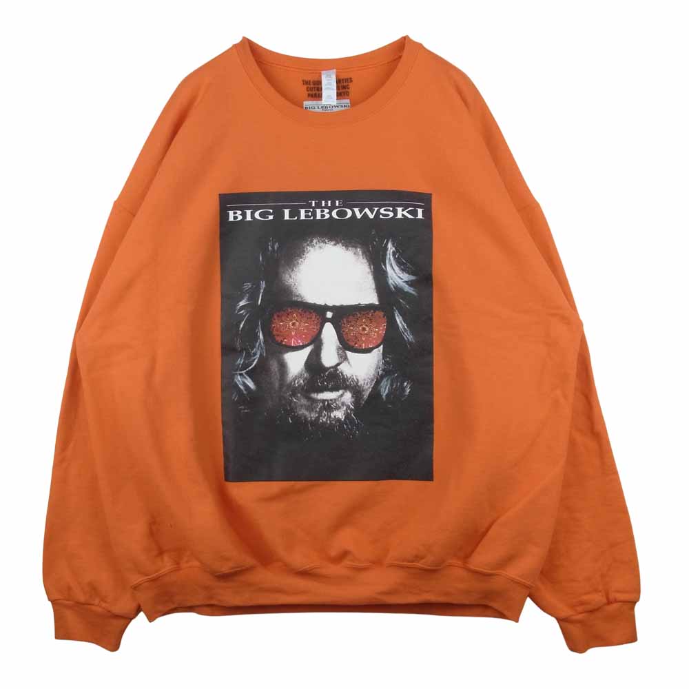 WACKO MARIA ワコマリア THE BIG LEBOWSKI CREW NECK SWEAT SHIRT スウェット トレーナー オレンジ系 2XL【中古】