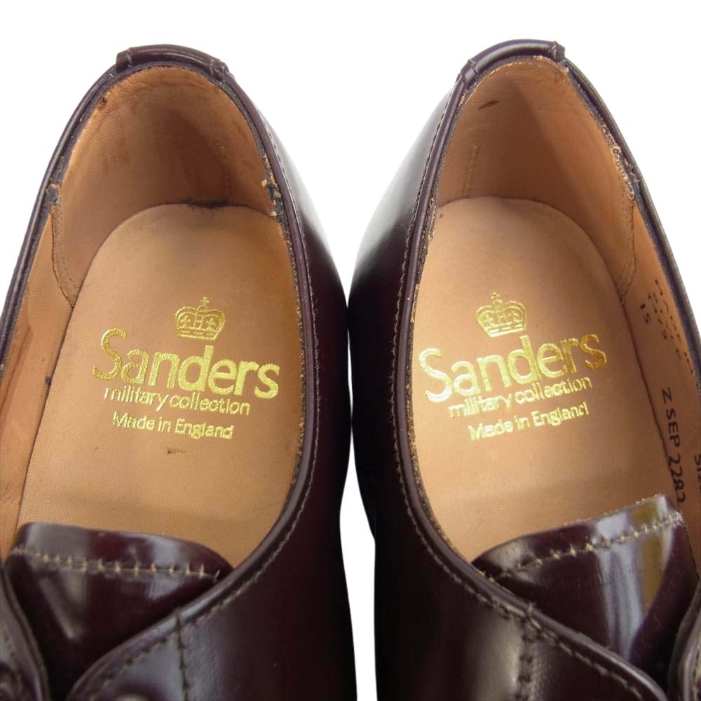 SANDERS サンダース 1168R MILITARY DERBY SHOE Burgundy コマンド バーガンディ ダービー シューズ 5 1/2【新古品】【未使用】【中古】