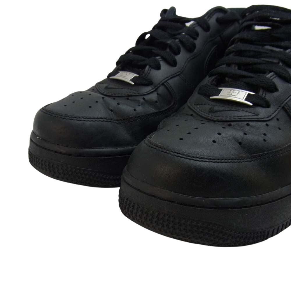 Supreme シュプリーム CU9225-001 NIKE AIR FORCE 1 LOW BLACK  ナイキ エア フォースワン ブラック 9.5【中古】