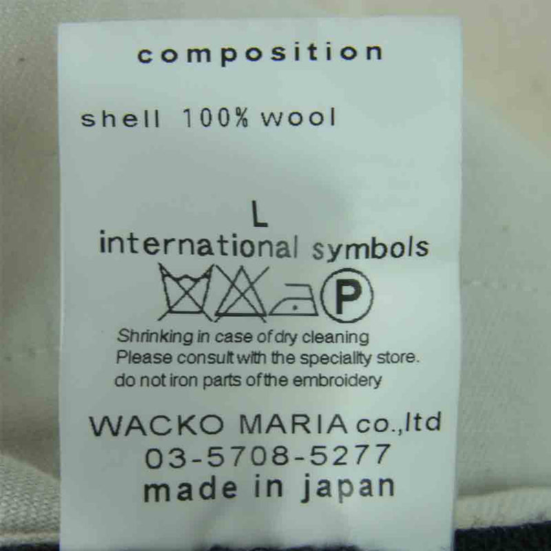WACKO MARIA ワコマリア ウール スラックス トラウザー パンツ 日本製 グレー系 L【中古】