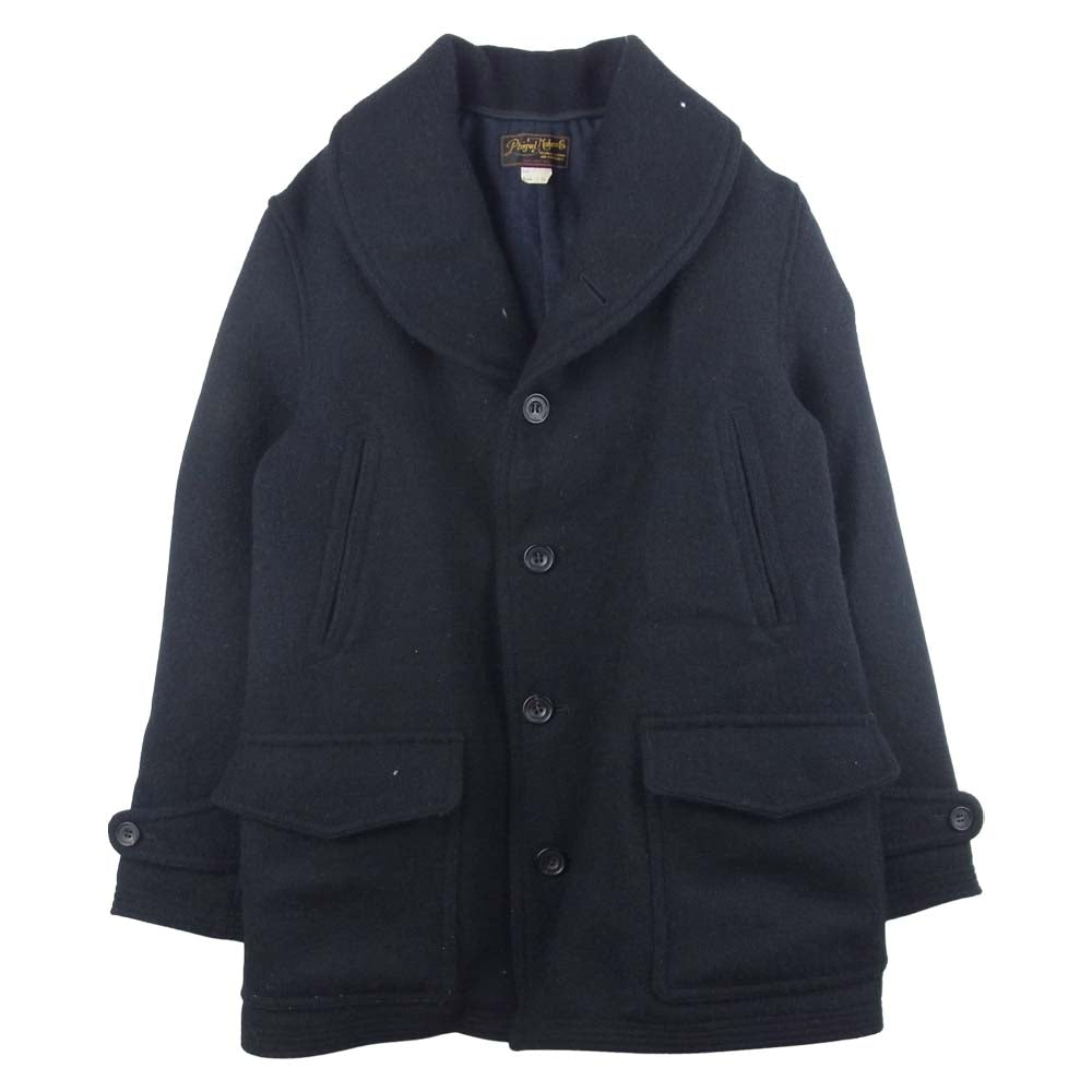 PHIGVEL フィグベル Mackinaw Coat マッキーノ ショールカラー ウール コート ジャケット ブラック系 38 2【中古】