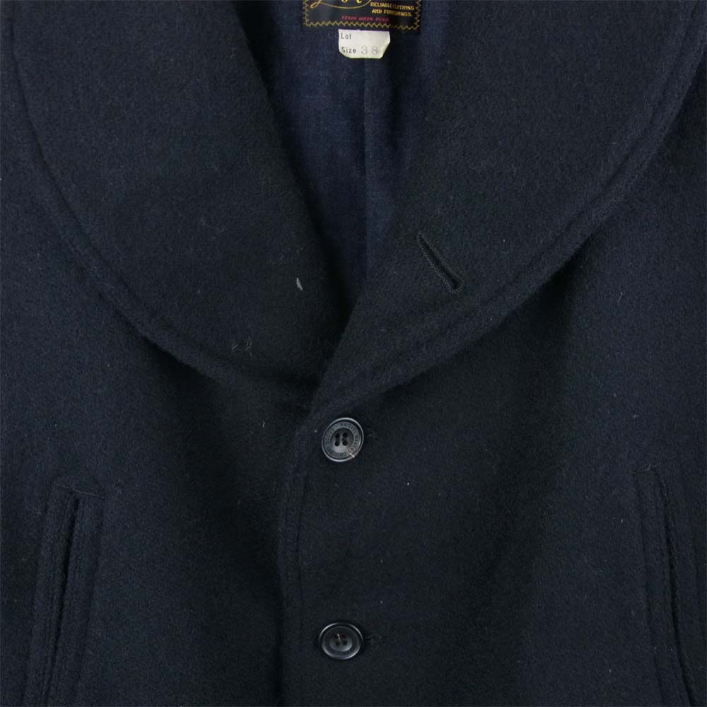 PHIGVEL フィグベル Mackinaw Coat マッキーノ ショールカラー ウール コート ジャケット ブラック系 38 2【中古】