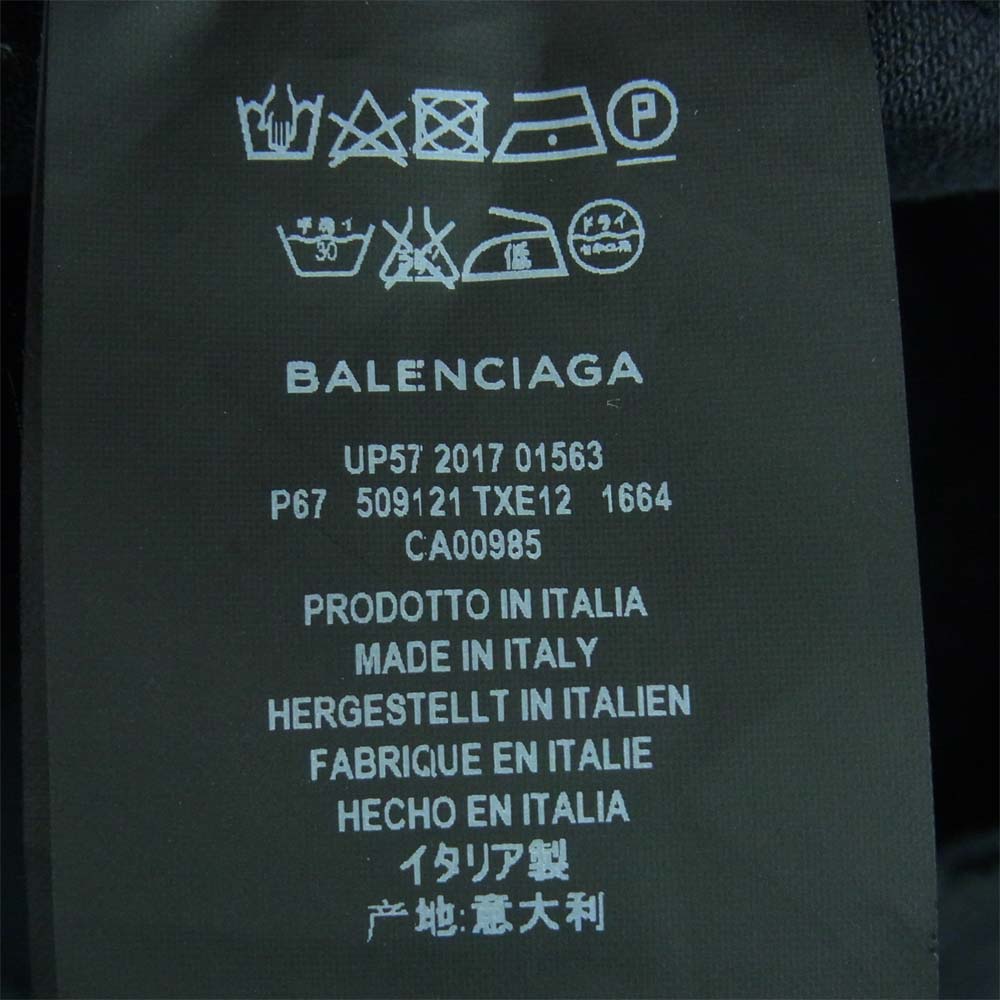 BALENCIAGA バレンシアガ 18SS 509121 TXE12 国内正規品 ダメージ加工 ニーホール スキニー デニム パンツ ブラック系 31【中古】