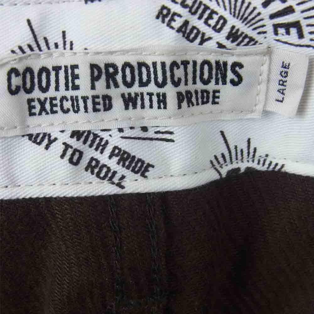 COOTIE クーティー CTE-20A102 Cotton Kersey Work Trousers コットン カージー ワーク トラウザー パンツ ブラウン系 L【新古品】【未使用】【中古】