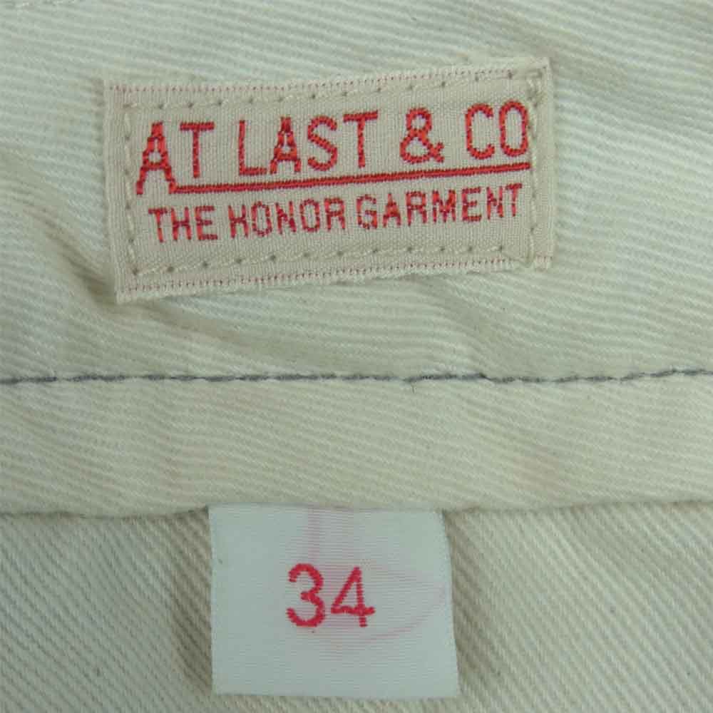 AT LAST アットラスト チノ トラウザー パンツ グレー系 34【中古】