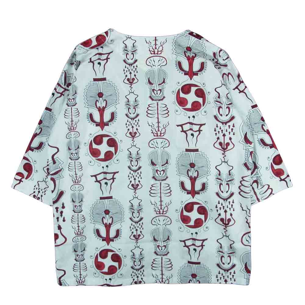 WACKO MARIA ワコマリア WOLF'S HEAD ウルフズヘッド DABO SHIRTS ダボ 半袖 シャツ ホワイト系 S【美品】【中古】