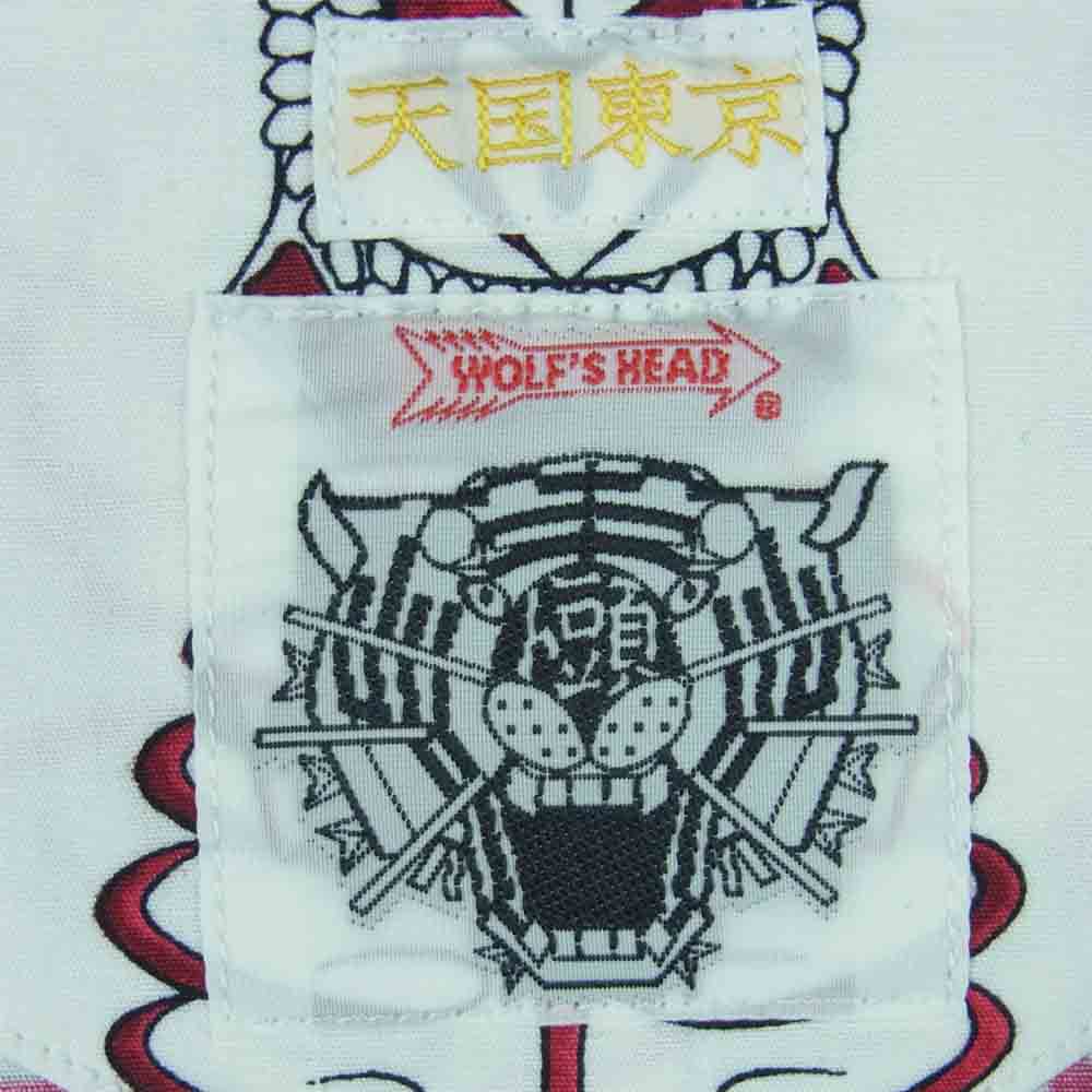 WACKO MARIA ワコマリア WOLF'S HEAD ウルフズヘッド DABO SHIRTS ダボ 半袖 シャツ ホワイト系 S【美品】【中古】