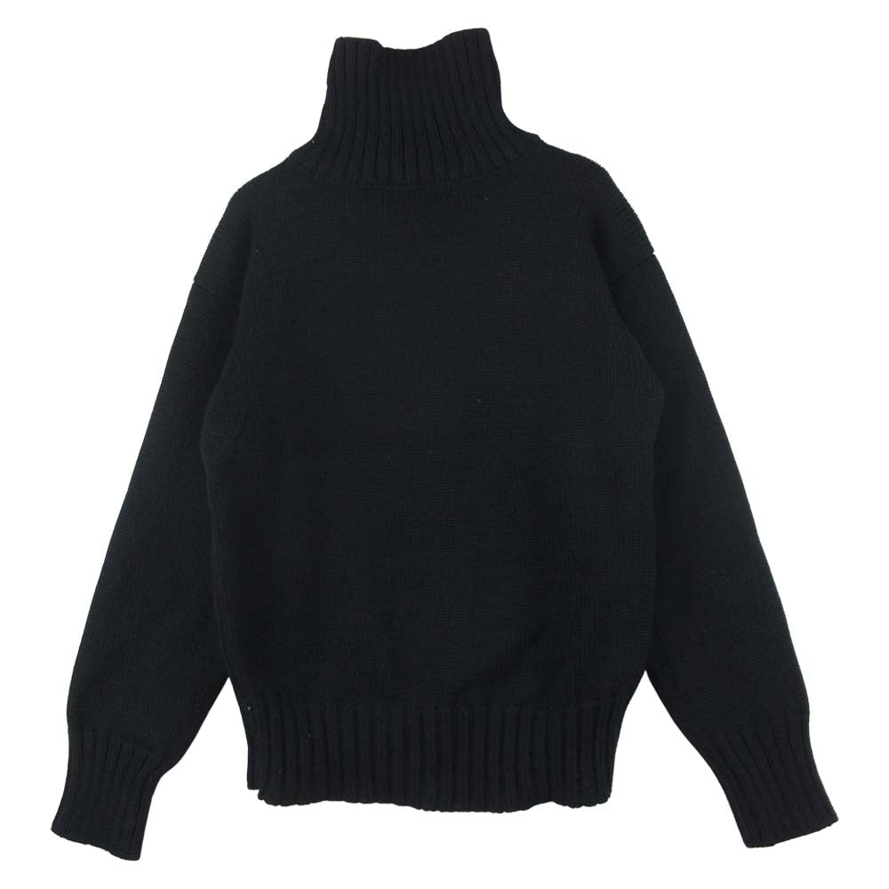 AT LAST アットラスト butcher products ATHLETIC KNIT ブッチャー プロダクツ アスレチック ニット ハーフジップ セーター ブラック系 40【中古】