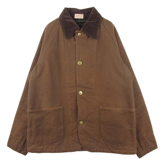 AT LAST アットラスト 613J duck coverall ダック カバーオール ジャケット ブラウン系 40【中古】