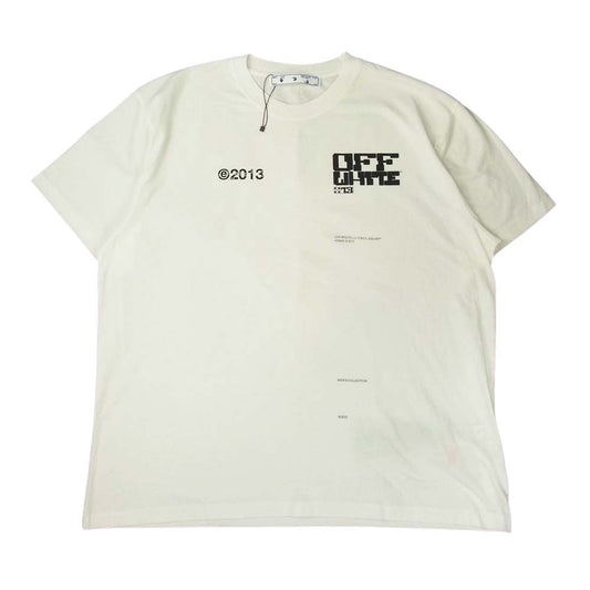 OFF-WHITE オフホワイト 21SS OMAA038S21JER0080110 TECH MARKER SHORT SLEEVE OVER TEE プリント オーバーサイズ Tシャツ ホワイト系 M【新古品】【未使用】【中古】
