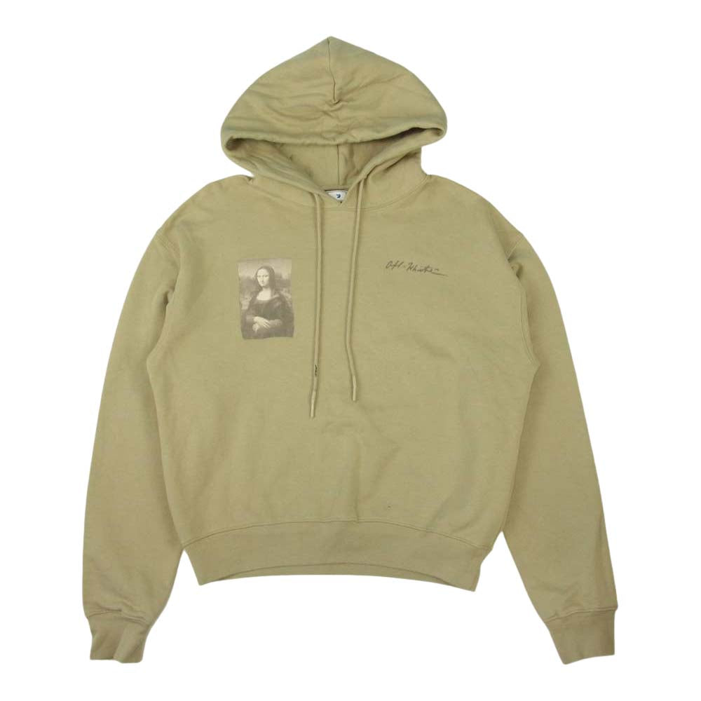 OFF-WHITE オフホワイト OMBB037G20FLE011 MONNALISA HOODIE モナリザ プルオーバー パーカー ベージュ系 S【中古】
