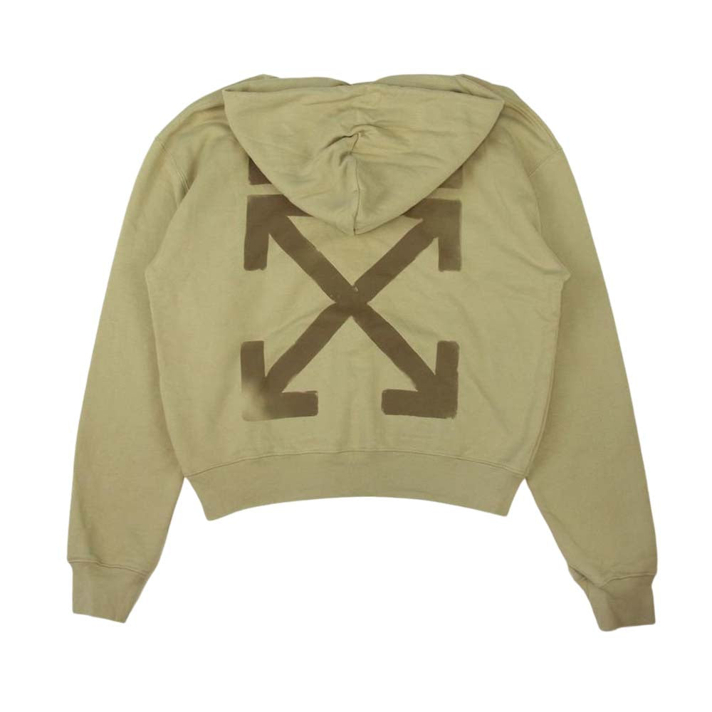 OFF-WHITE オフホワイト OMBB037G20FLE011 MONNALISA HOODIE モナリザ プルオーバー パーカー ベージュ系 S【中古】
