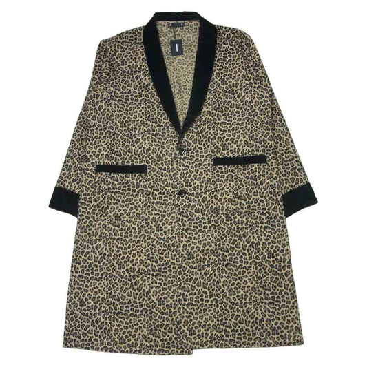 MINEDENIM マインデニム 2109-9001-67-032 Flannel Leopard Gawn フランネル レオパード ガウン ライトブラウン系 3【新古品】【未使用】【中古】