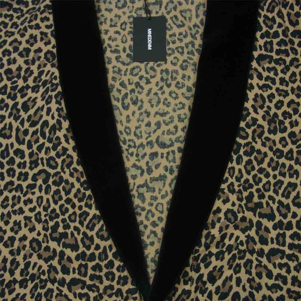 MINEDENIM マインデニム 2109-9001-67-032 Flannel Leopard Gawn フランネル レオパード ガウン ライトブラウン系 3【新古品】【未使用】【中古】