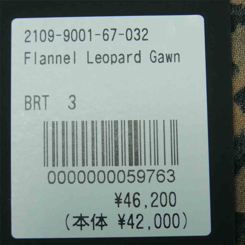MINEDENIM マインデニム 2109-9001-67-032 Flannel Leopard Gawn フランネル レオパード ガウン ライトブラウン系 3【新古品】【未使用】【中古】