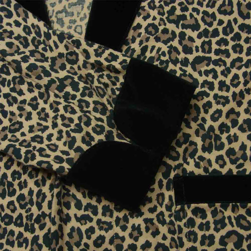 MINEDENIM マインデニム 2109-9001-67-032 Flannel Leopard Gawn フランネル レオパード ガウン ライトブラウン系 3【新古品】【未使用】【中古】