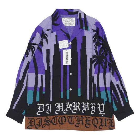 WACKO MARIA ワコマリア DJHARVEY-WM-HI02 DJ HARVEY S/S HAWAIAN SHIRTS ハワイアン 長袖 シャツ パープル PURPLE M【新古品】【未使用】【中古】