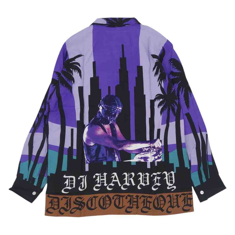 WACKO MARIA ワコマリア DJHARVEY-WM-HI02 DJ HARVEY S/S HAWAIAN SHIRTS ハワイアン 長袖 シャツ パープル PURPLE M【新古品】【未使用】【中古】