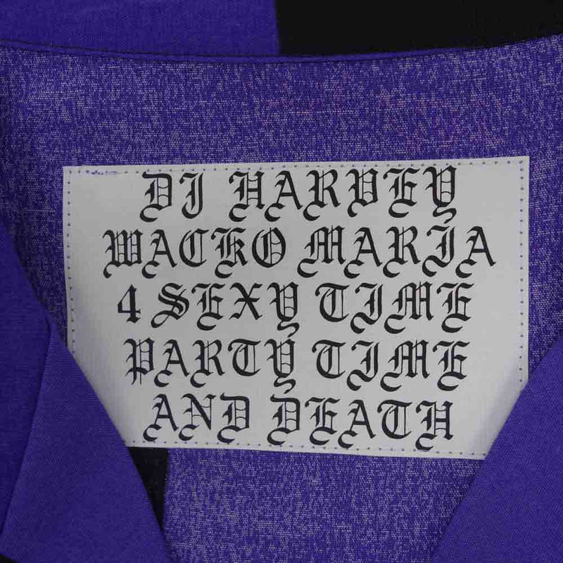 WACKO MARIA ワコマリア DJHARVEY-WM-HI02 DJ HARVEY S/S HAWAIAN SHIRTS ハワイアン 長袖 シャツ パープル PURPLE M【新古品】【未使用】【中古】