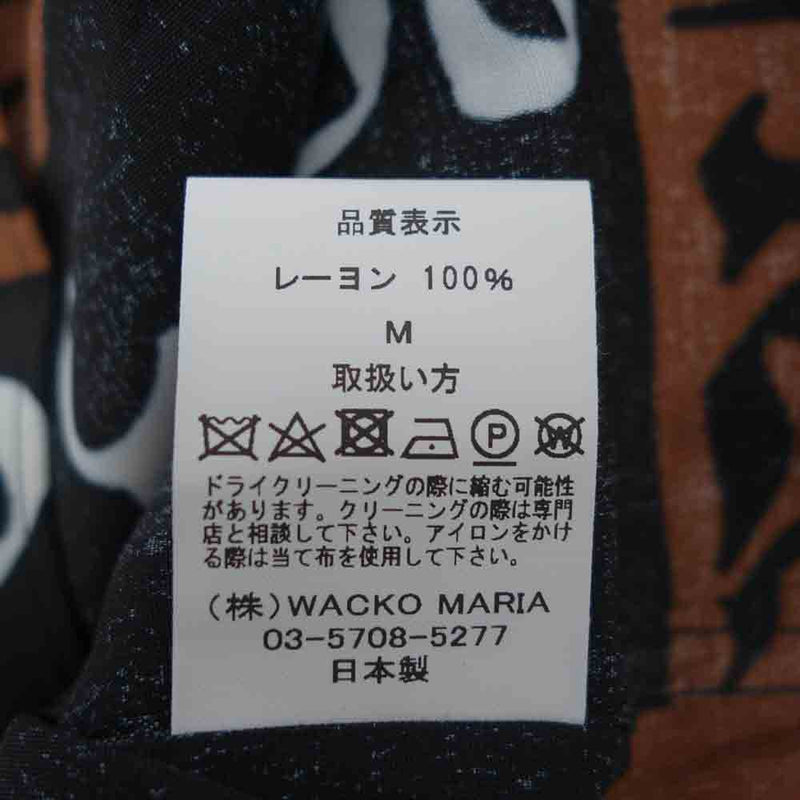 WACKO MARIA ワコマリア DJHARVEY-WM-HI02 DJ HARVEY S/S HAWAIAN SHIRTS ハワイアン 長袖 シャツ パープル PURPLE M【新古品】【未使用】【中古】